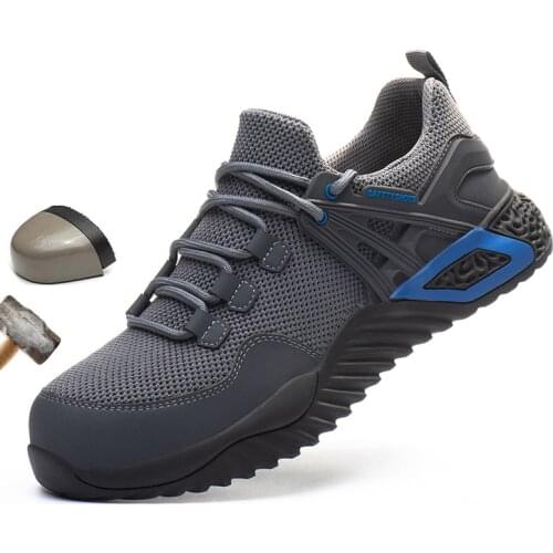 Indestructible Ryder Shoes Men Work Shoes Steel Toe Air Work Anti-Puncture Safety Boots Anti-Slip Light Breathable Sneakers