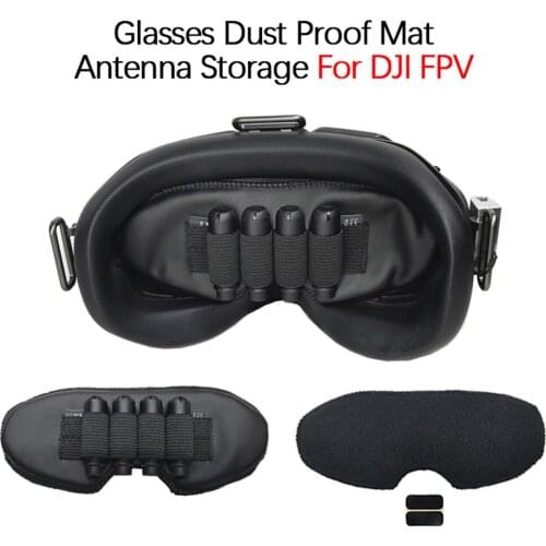 PU Dustproof Lens Protector For DJI FPV Goggles Antenna Storage Cover Memory Card Slot Holder For DJI FPV VR Glasses Accessories