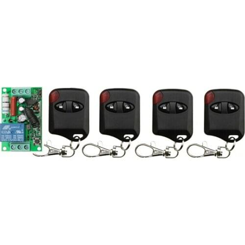 RF Wireless Remote Control AC 220 V 10 A 1 channel 1 Receiver +4 Transmitter effective distance 80 m