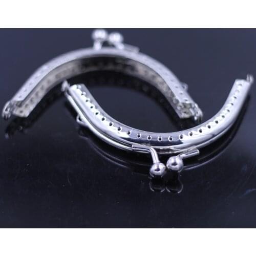 Silver Bronze Gunmetal Tone 8.5cm Arch Metal Coin Purse Frames Kiss Clasps Wallet Locks DIY Handbag Handles Crafts Accessories