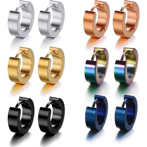 2pcs Titanium Stainless Steel Ear Clip on Earrings Punk Earless Earrings Body Piercing Ear Rings for Women Men Jewelry 2020