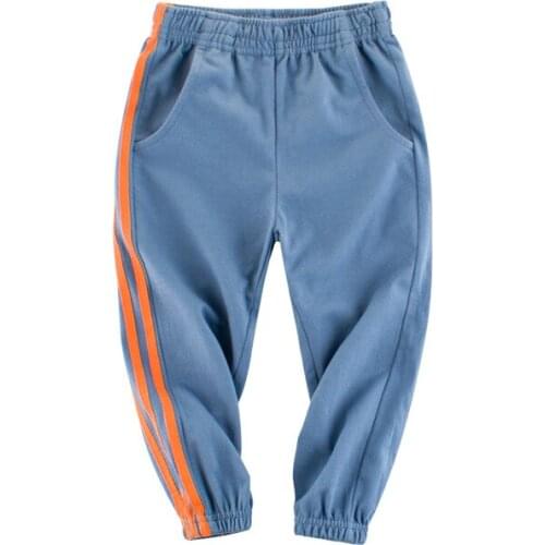 Spring Autumn Stripe Boys Pants Cotton Sports Pants Sweatpants for Kids Child Clothes Boys Trousers