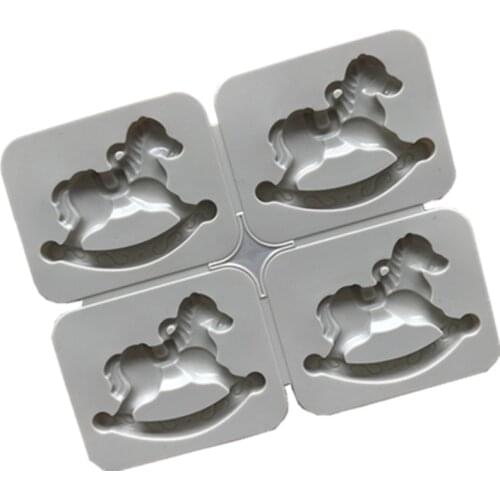 Silicone 4 Cavity Trojan Horse Shape Aromatherapy Mold Handmade Tools For Perfume Soap Resin Craft H500
