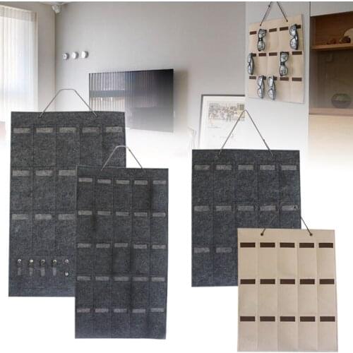 Sunglasses Hanging Bag Felt Storage Wall Bag Display Stand Hanging on Wall Door Hanging Storage Home Organization
