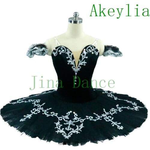 Feather Black Swan Lake Adult Professional Tutu Women Pancake Platter Classical Ballet Tutus Ballerina Stage Costume Dark Purple