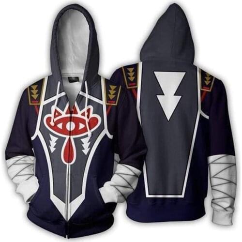 Cosplaydiy Game The Legend of Zelda Cosplay Zipper Hoodies Jacket The Legend of Zelda Midna Casual Hoodies Top Coat L320