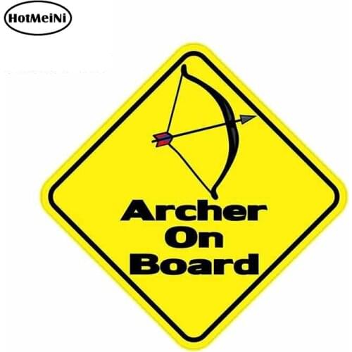 HotMeiNi 13cm x 13cm Archer On Board Graphics Funny Car Stickers and Decals Waterproof Laptop JDM Creative Vinyl Car Wrap
