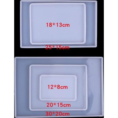 Mirror Drop Glue Diy Material Mold Rectangular Pressure Mud Plate Table Base Drop Mold 16050