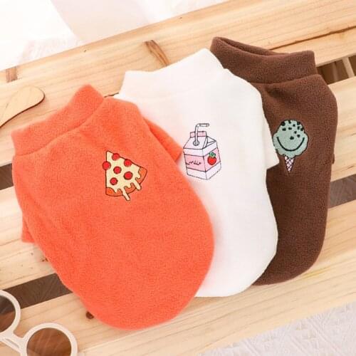 Winter Warm Dog Clothes Coral Fleece Pet Sweater Hoodies for Chihuahua French Bulldog Pet Puppy Cat Pullover Dogs Jacket Outfits