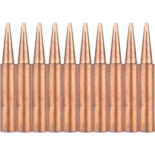 10pcs/set Lead Free Solder Iron Tips Replacement 900M-T-1.6D Soldering Iron Head for Welding Soldering Repair Station