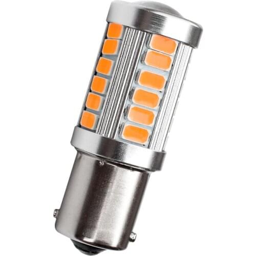 2pcs Car 1156 BA15s P21W 33 Led Samsung 5630 Smd High Power LED Tail Brake Stop Light Bulb Red White Yellow Car Light Source