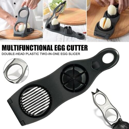 2 in 1 Stainless Steel Egg Slicers for Boil Eggs Egg Cutter Splitter Dividers Kitchen Gadgets KI