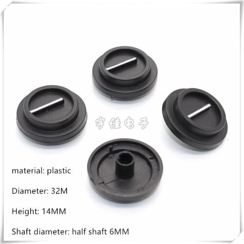 5 Piece 32×14MM 180 degrees half shaft plastic knob potentiometer rotary encoder volume switch knob suitable for D axis 6MM