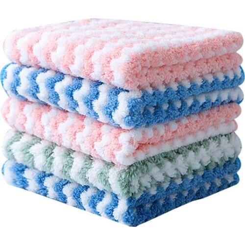 5pcs Microfiber Cleaning Handdoek Absorbeerbare Glas Keuken Schoonmaakdoekje Doekjes Tafel Venster auto Gerecht Handdoek Rag