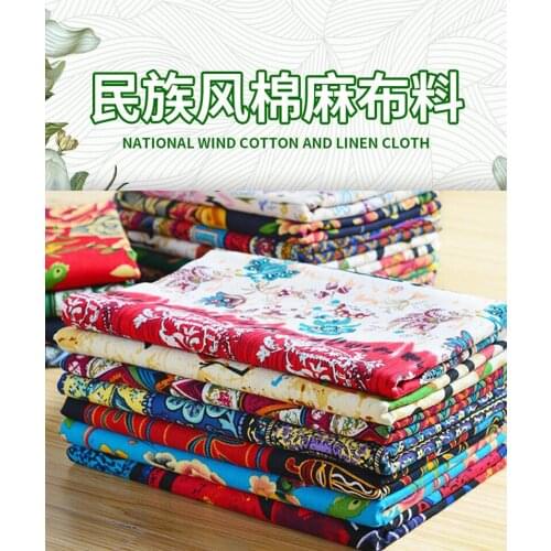 50cm*145cm/Piece,Bohemian Retro Printed Cotton Fabric, Curtain Tablecloth, Home Decoration Clothing Cloth, DIY Handmade Material