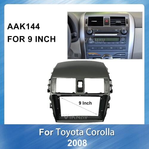 9 inch For Toyota Corolla 2008 2 din Radio Fascia for Stereo Audio Panel Mount Installation Dash Kit Frame Adapter Radio Stereo