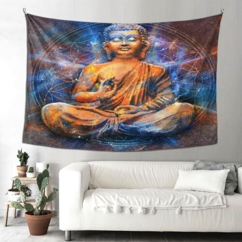 Buddha India Mandala Tapestry Wall Hanging Boho Decor Wall Cloth Tapestries Tapestry Mandala Wall Carpet 95x73cm