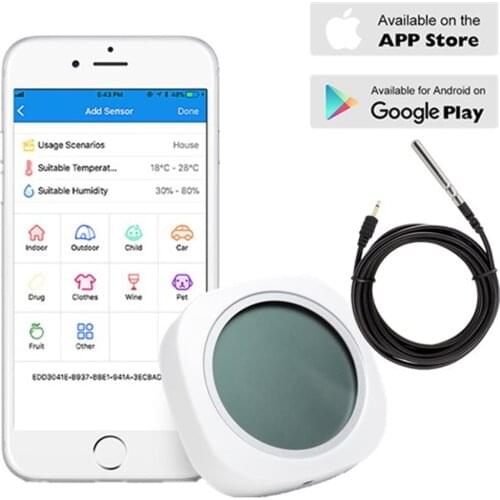 Digital Thermometer Hygrometer IBS-TH1 Series Temperature Meter Humidity Sensor APP Data Monitor for Smart Home Weather Station