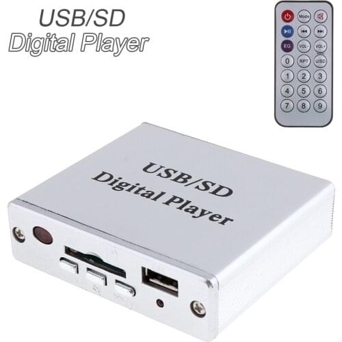 DC 12V 83 x 73 x 23mm Power Amplifier MP3 SD USB Audio Player Reader 3-Electronic Keypad Control with Remote
