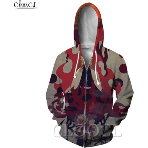 HX Kimetsu No Yaiba The Movie: Mugen Train Rengoku Kyoujurou 3D Print Fashion Men Women Zipper Hoodies Tops Drop Shipping