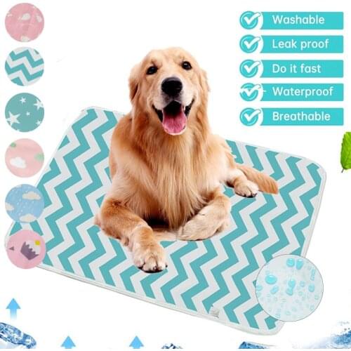 Dog Urine Mat Absorbent Breathable Diaper Pad Waterproof Dog Cat Washable Seat Cover Puppy Travel Portable Cushion Pet Products