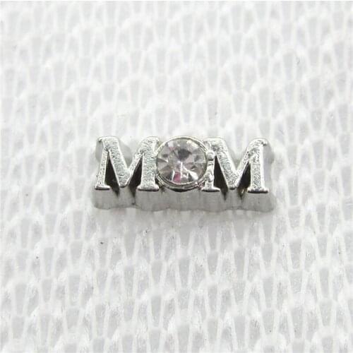 Hot Selling 20pcs/lot MOM Floating Charms Living Glass Memory Lockets DIY Jewelry Charms