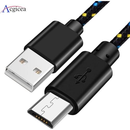 Micro USB Cable Data Sync USB Charger Cable For Samsung HTC Huawei Xiaomi Tablet Android 1m/2m/3m Nylon Braided USB Phone Cables