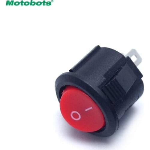 MOTOBOTS 5Pcs 2-Pin 16.5mm Dia Round Button 3A/250V 6A/125V Car/Auto/Boat Rocker SPST Switch