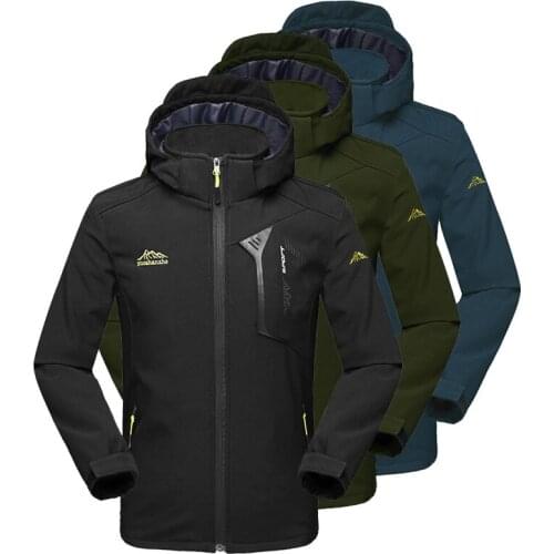 Mens Oudoor Sport Softshell Hiking Jacket Men Spring Autumn Coat Climbing Trekking Windbreakers Waterproof Fishing Jackets Man