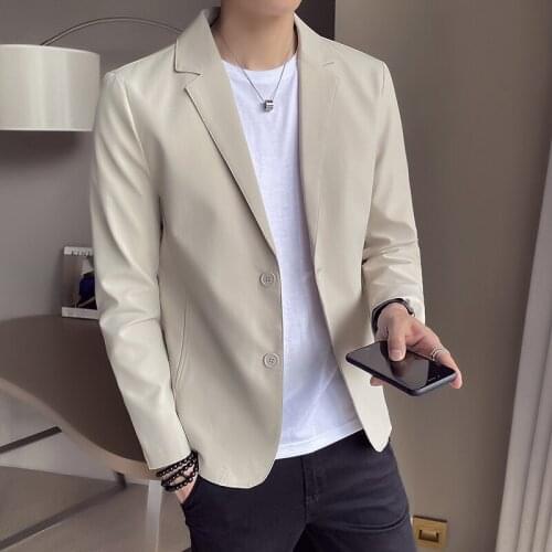 2021 New Fashion Spring and Autumn Casual Men Blazer Cotton Slim England Suit Blaser Masculino Male Jacket Blazer Men Size S-5XL