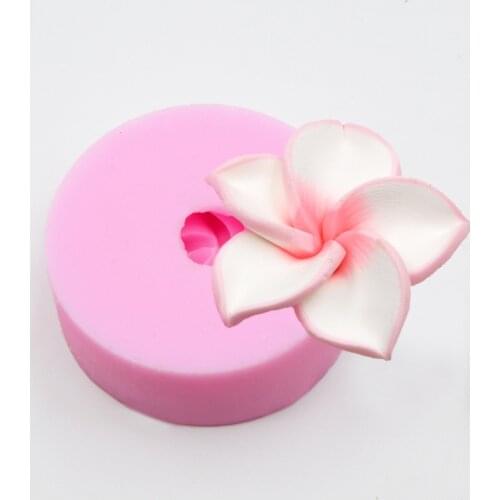 New 3D Soap Mold Wedding Decoration Five-petaled Flower Cake Food Grade Silicone Mold DIY Chocolate&birthday Cake Baking Tools