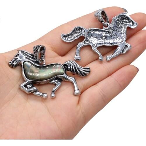 New Style Necklace Pendant Natural Shell Horse-Shaped Charms For Jewelry Making DIY Necklace Anklet Accessory