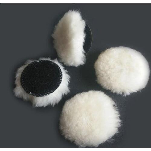 1 piece 1"-7" 25-180mm Hook & Loop Wool Polishing Wheel for Car Motorcycle Paint Waxing Furniture Buffing