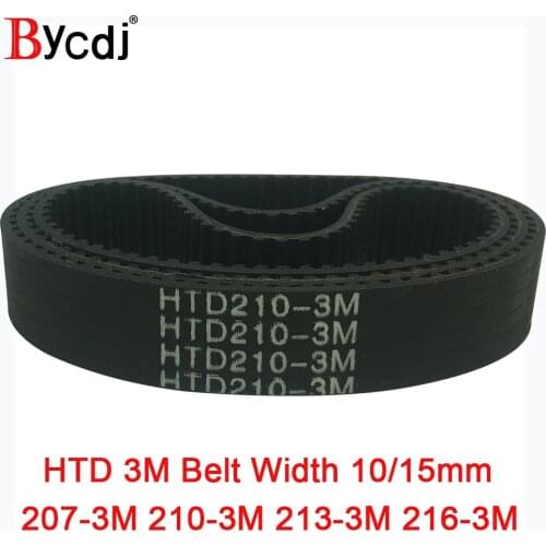 Arc HTD 3M Timing belt length=207 210 213 216 width 6-15mm Teeth 69 70 71 72 HTD3M synchronous pulle207-3M 210-3M 213-3M 216-3M