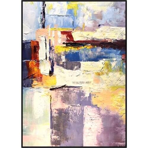 Gray Abstract Canvas Painting Modern Cuadros Home Living Room Decoration Canvas Handmade Wall Art Home Wall Art