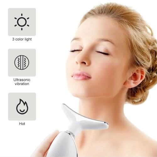 Neck and Face Lifting Tool Micro-Current Vibration Skin Tighten Reduce Double Chin Anti-Wrinkle Remove Device