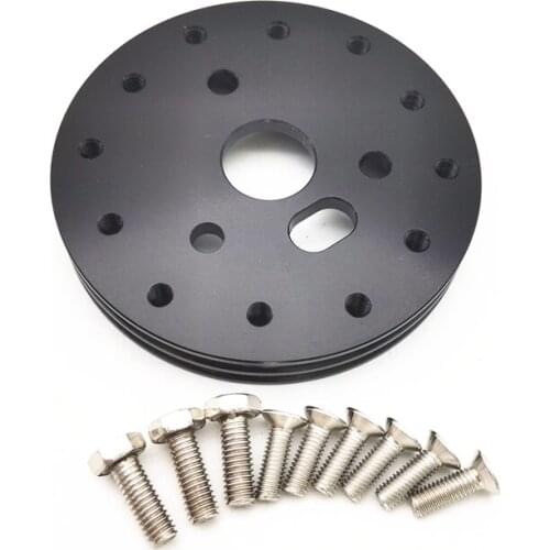 0.5" Hub for 5 & 6 Hole Steering Wheel to Grant 3 Hole Adapter Boss Black 1/2"