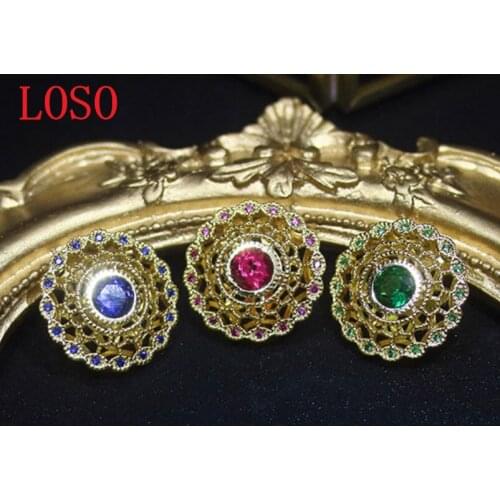 High-grade rhinestone button top cardigan dress retro diamond crystal female buttons round buttons diy