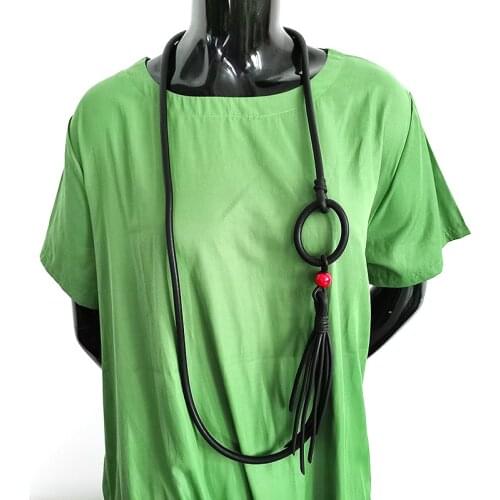 YD&YDBZ New Rubber Tassel Pendant Necklace Women Long Necklaces Designer Handmade Jewelry Fashion Sweater Accessories Wholesale