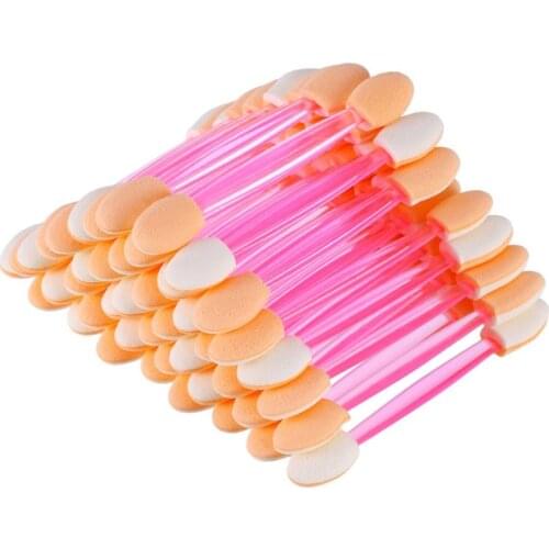 100PCS/pack Professional Sponge Stick Eye Shadow Applicator Cosmetic Makeup Tools Double-head Eyeshadow Brush Nail Art Tools