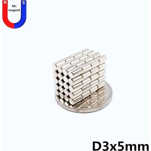 200/1000/3000pcs 3x5 mm magnet cylinder 3*5 magnet in magnetic material 3x5 super strong rare earth permanent neodymium magnet