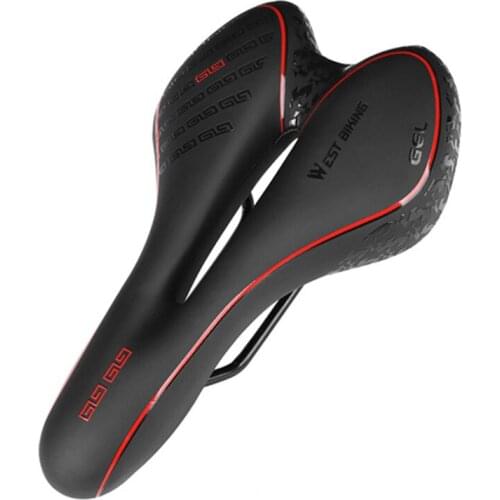 Shock Absorbing Hollow Bicycle Saddle Anti-skid GEL PU Extra Soft Mountain Bike Saddle MTB Road Cycling Seat Bicycle Accessories