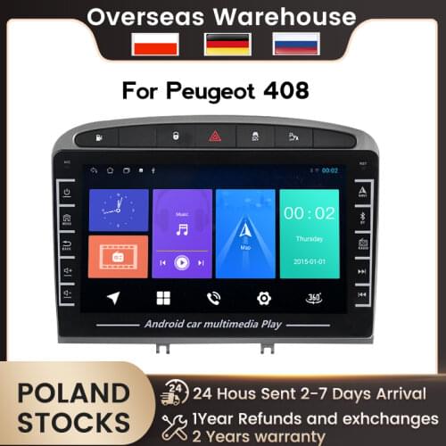 Android 8inch 1280*720 IPS For Peugeot 408 308 2010-2016 car GPS Auto Radio Multimedia support SWC carplay BT DVR CAMERA wifi