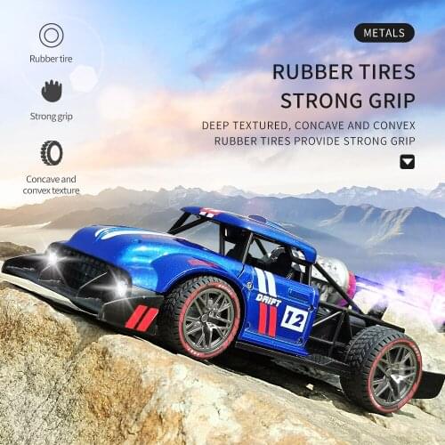 1:16 Spray Alloy Remote Control Car 2.4G 4CH High-Speed Racing Drifting Stunt Boy Birthday Gift Toy Childrens Toy Car