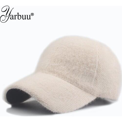 [YARBUU] New fashion brand high quality wool baseball cap Thicken Warm Pure color casquette hat Men Women hats wholesale