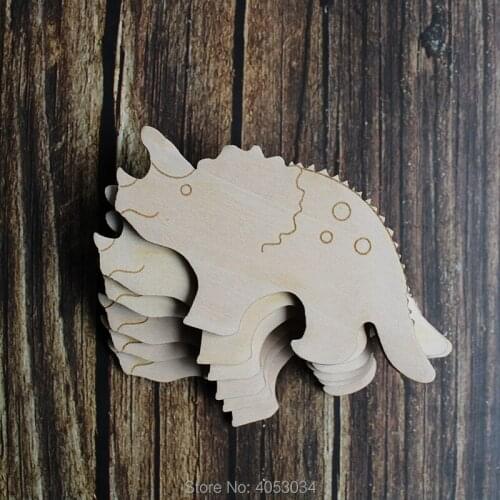 Wooden Triceratops Dinosaur Craft Shapes Plywood