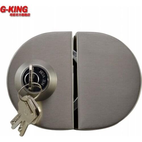 Non perforated glass door lock double door glass anti-theft lock double glass anti-theft lock store glass lock 666A