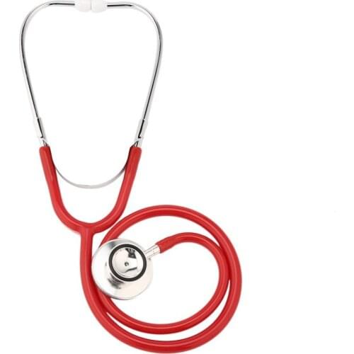 Double Dual Head Stethoscope Single Tube Doctor Nurse Professional Cardiology Stethoscope Aluminium Alloy Chestpiece Health Care