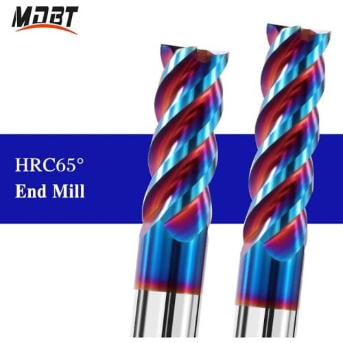 Milling Cutter HRC65 Carbide End Mill 1-12mm 4 Flutes 2 Flutes End Milling Bit Tool CNC Router Bit