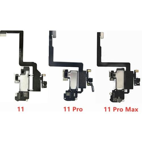 Front Light Sensor Ear Earpiece Flex For iPhone 11 Pro Max Proximity Light Sensor Sound Earphone Speaker Flex Cable